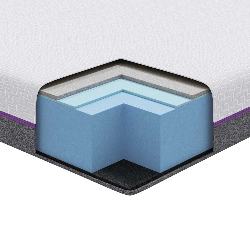 vidaXL Materac z pianki memory Średni 180 x 200 cm 16 cm Biały i szary