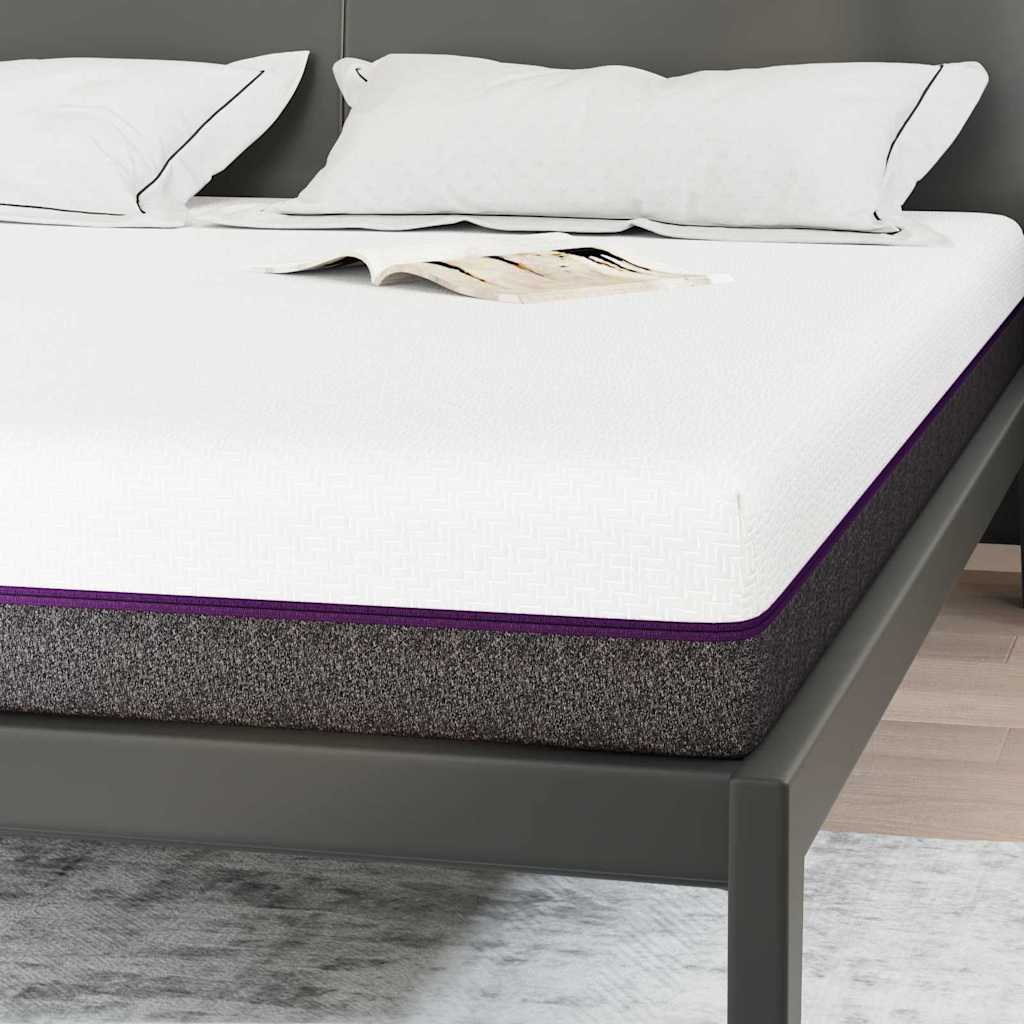 vidaXL Materac z pianki memory Średni 180 x 200 cm 16 cm Biały i szary