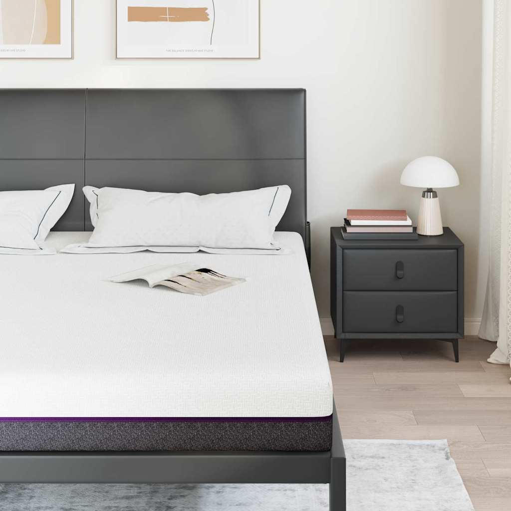 vidaXL Materac z pianki memory Średni 180 x 200 cm 16 cm Biały i szary