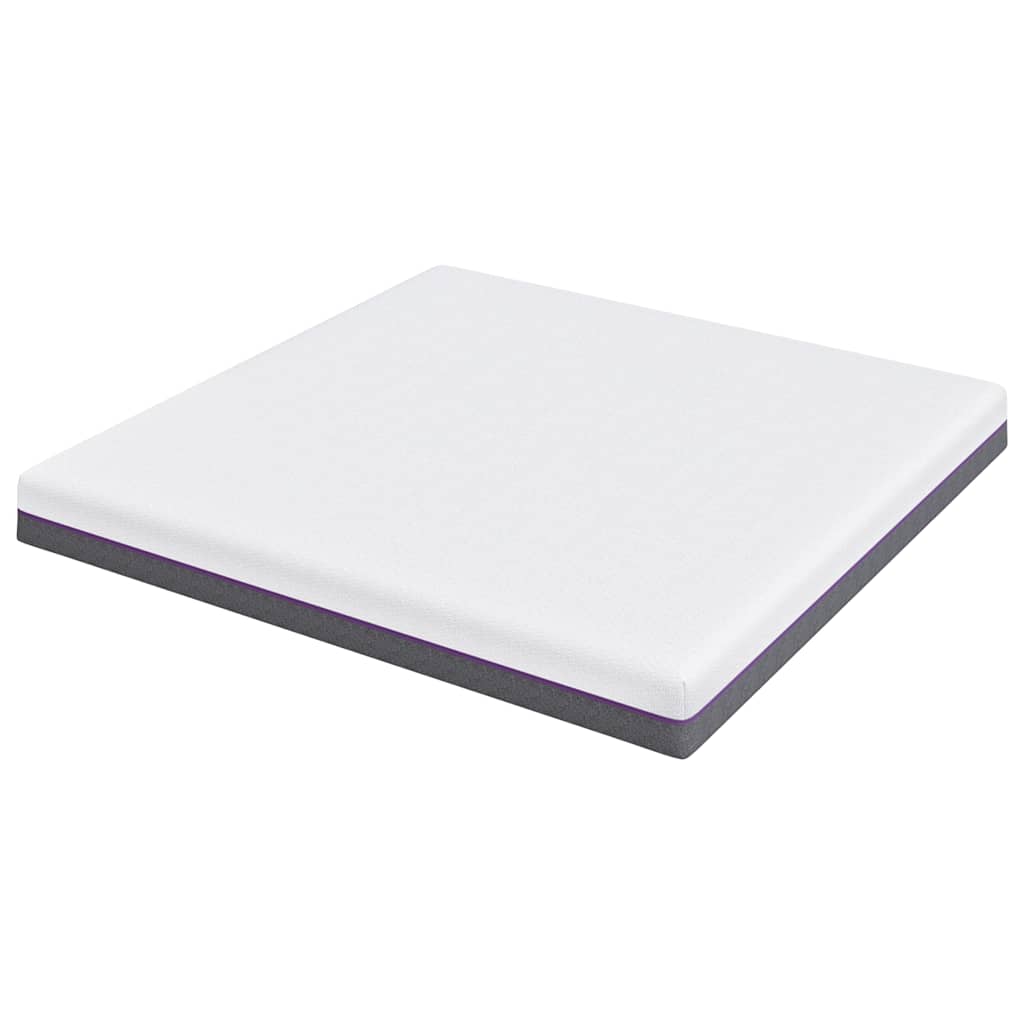 vidaXL Materac z pianki memory Średni 200 x 200 cm 16 cm Biały i szary