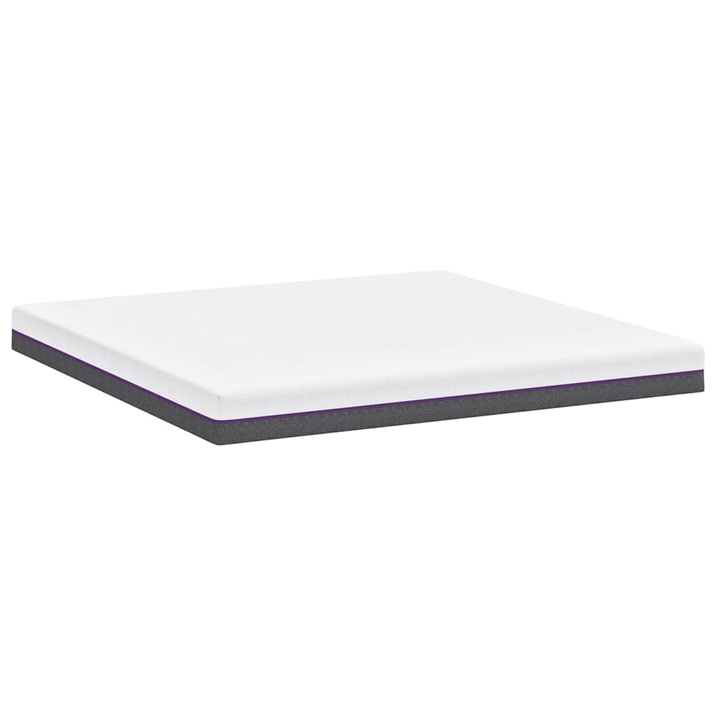 vidaXL Materac z pianki memory Średni 200 x 200 cm 16 cm Biały i szary
