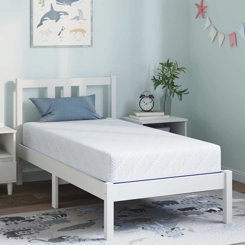 vidaXL Materac Biały i niebieski 80 x 160 cm Tkanina żakardowa