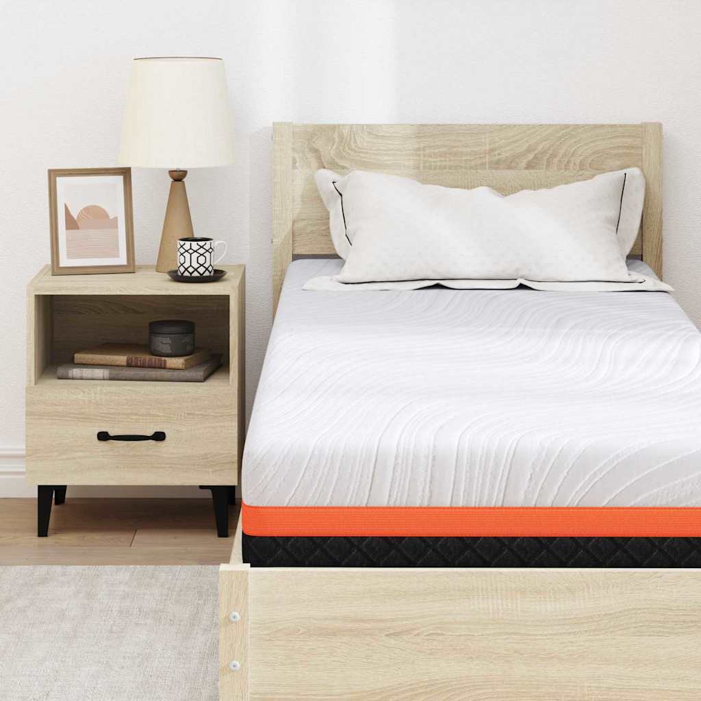 vidaXL Materac Biały i czarny 70 x 200 cm Tkanina żakardowa