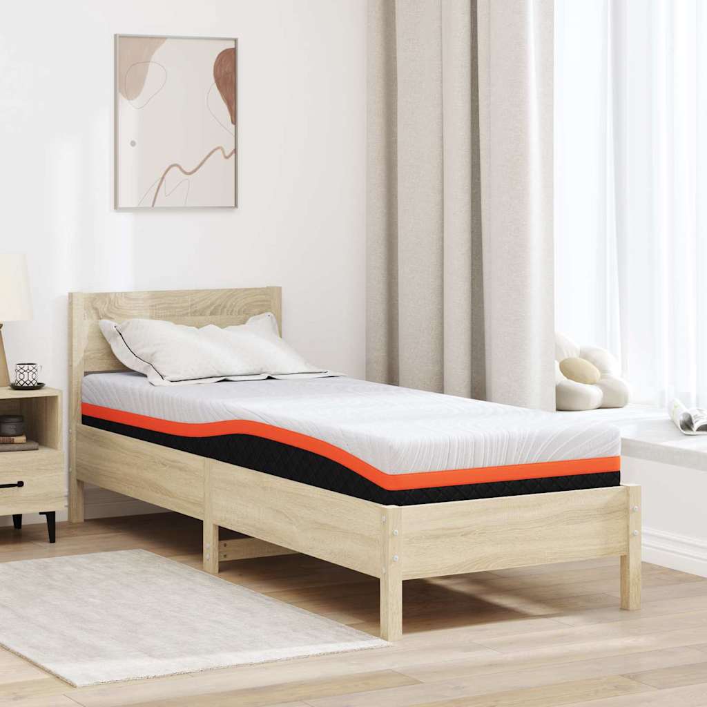 vidaXL Materac Biały i czarny 70 x 200 cm Tkanina żakardowa