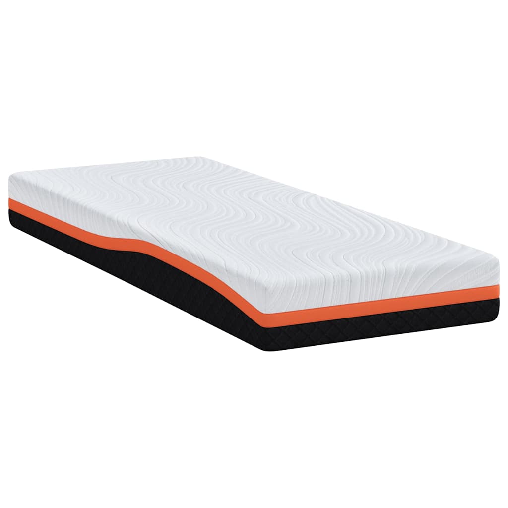 vidaXL Materac Biały i czarny 70 x 200 cm Tkanina żakardowa