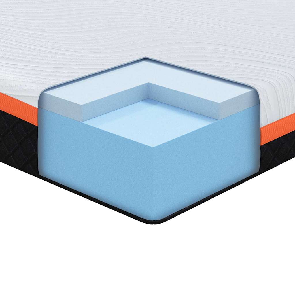 vidaXL Materac Biały i czarny 120 x 200 cm Tkanina żakardowa