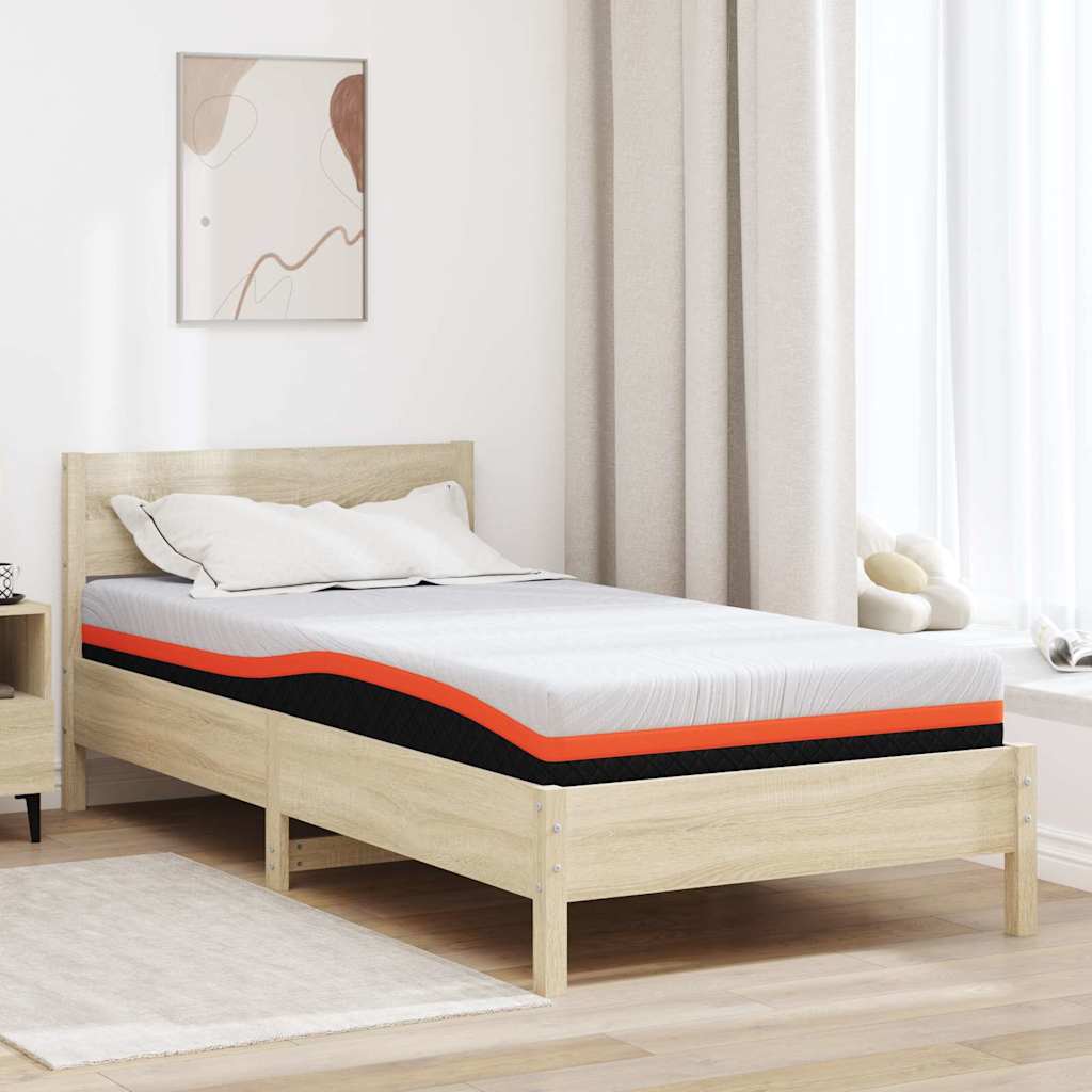 vidaXL Materac Biały i czarny 120 x 200 cm Tkanina żakardowa