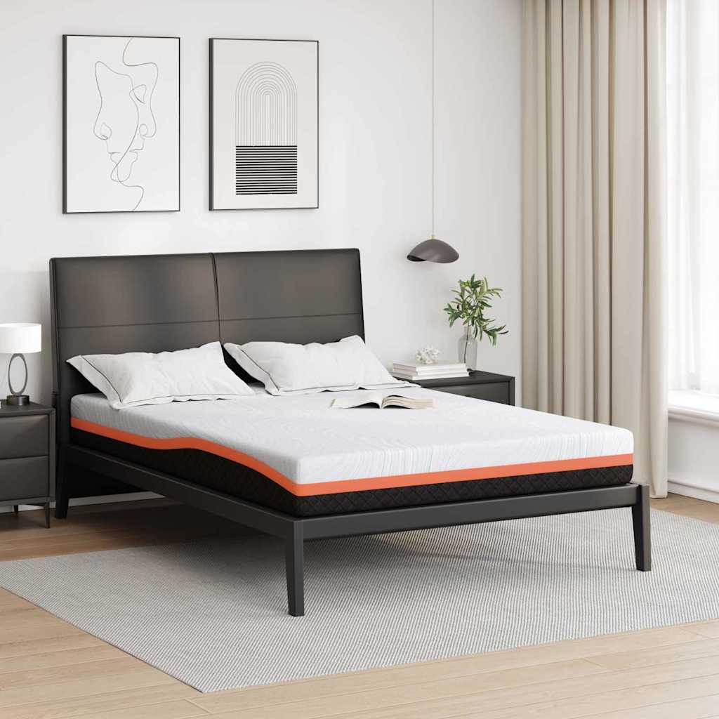 vidaXL Materac Biały i czarny 140 x 190 cm Tkanina żakardowa