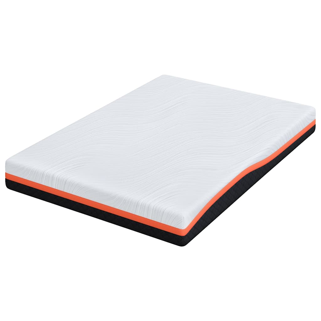 vidaXL Materac Biały i czarny 140 x 190 cm Tkanina żakardowa