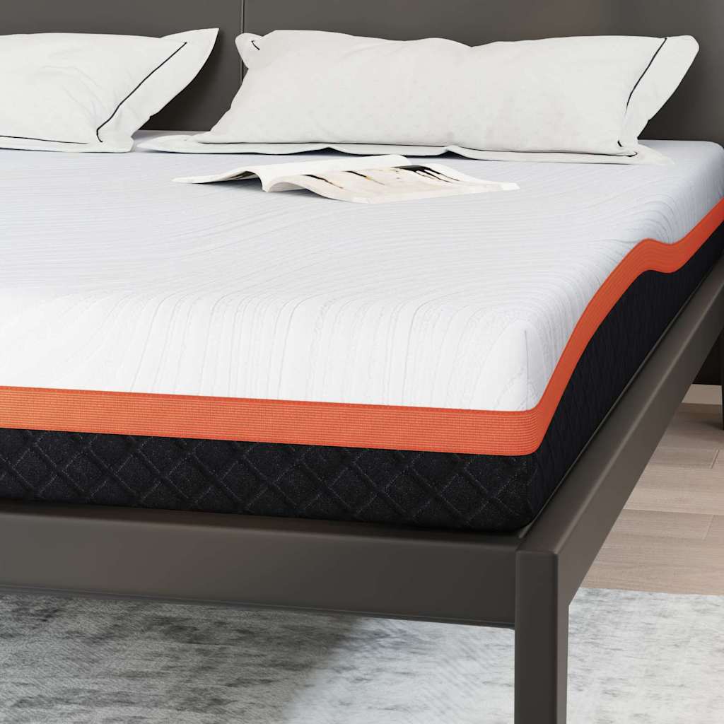 vidaXL Materac Biały i czarny 180 x 200 cm Tkanina żakardowa
