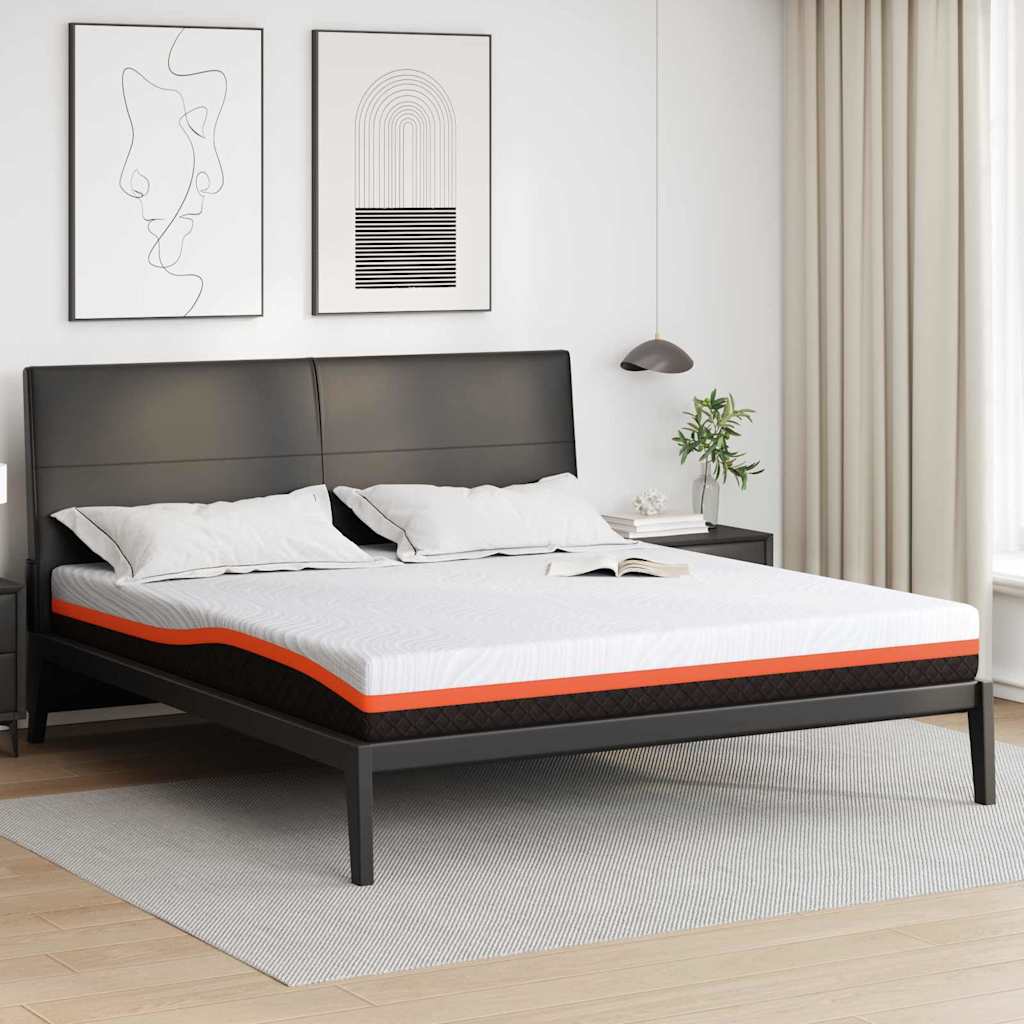 vidaXL Materac Biały i czarny 180 x 200 cm Tkanina żakardowa