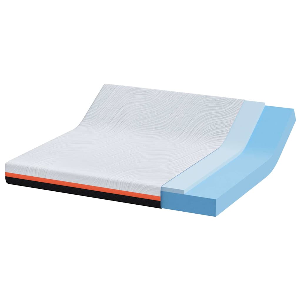 vidaXL Materac Biały i czarny 200 x 200 cm Tkanina żakardowa