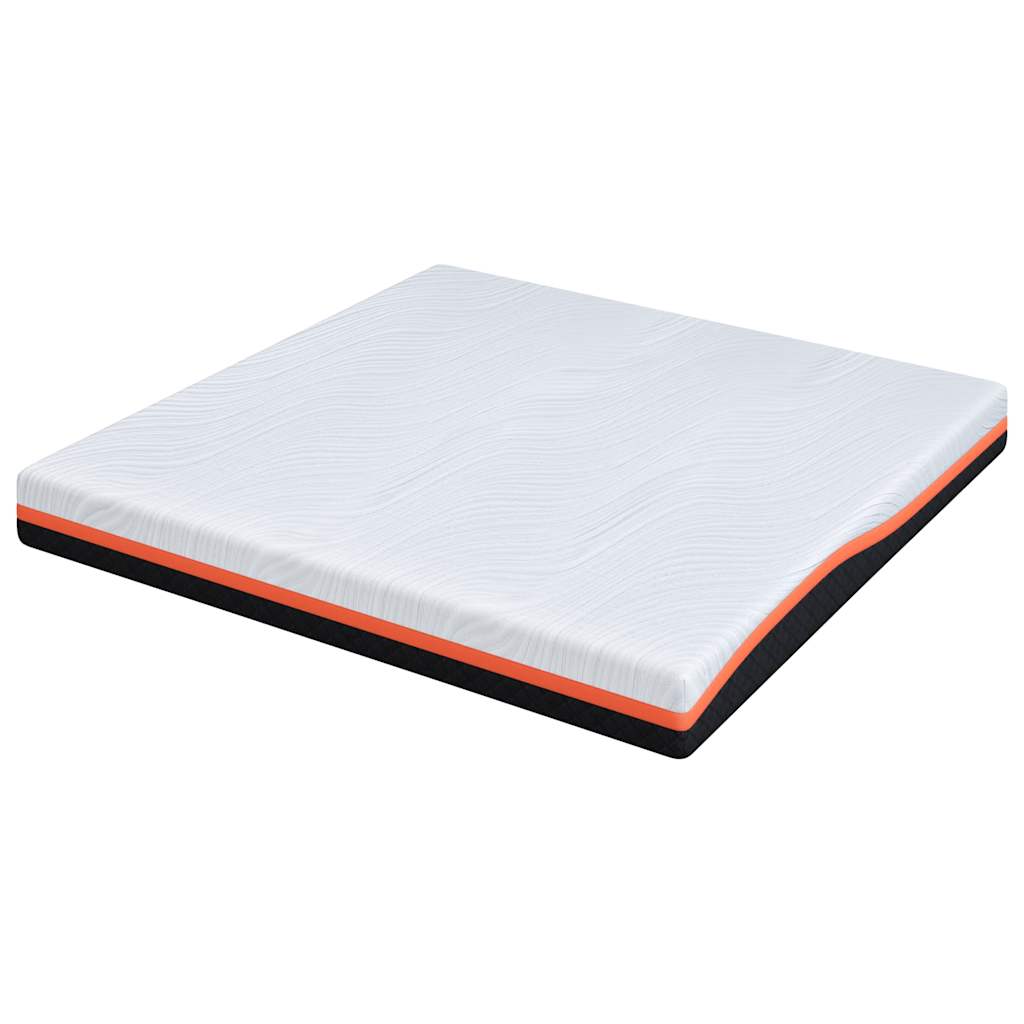 vidaXL Materac Biały i czarny 200 x 200 cm Tkanina żakardowa