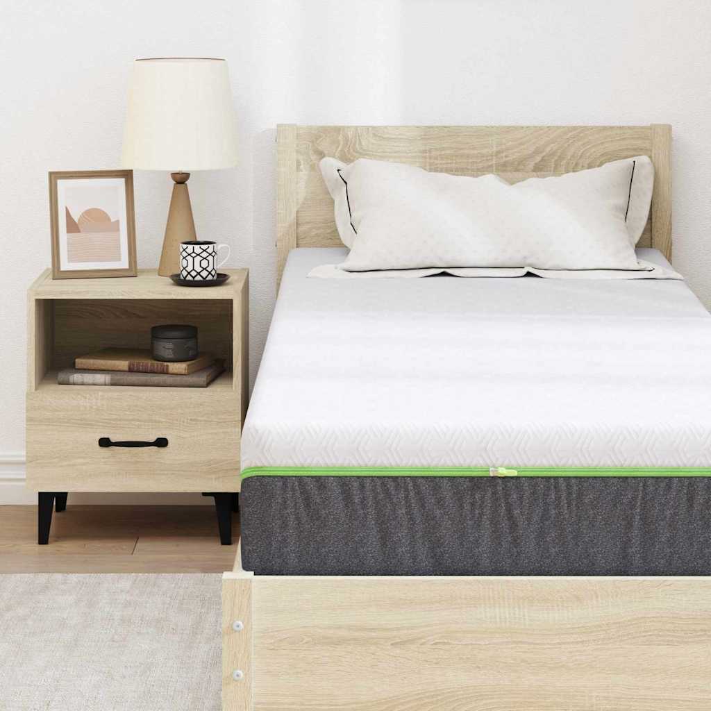 vidaXL Materac Biały i szary 70 x 200 cm Tkanina żakardowa