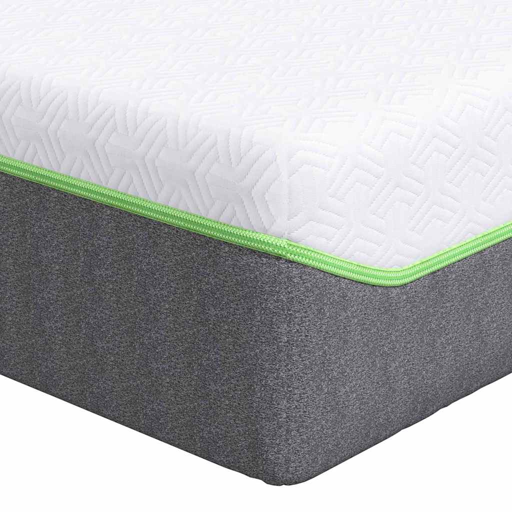 vidaXL Materac Biały i szary 90 x 190 cm Tkanina żakardowa