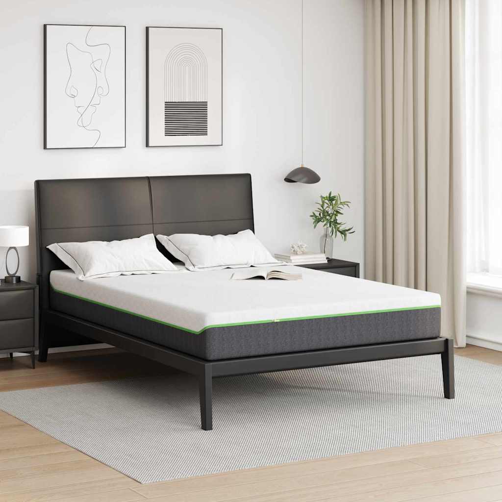 vidaXL Materac Biały i szary 140 x 190 cm Tkanina żakardowa