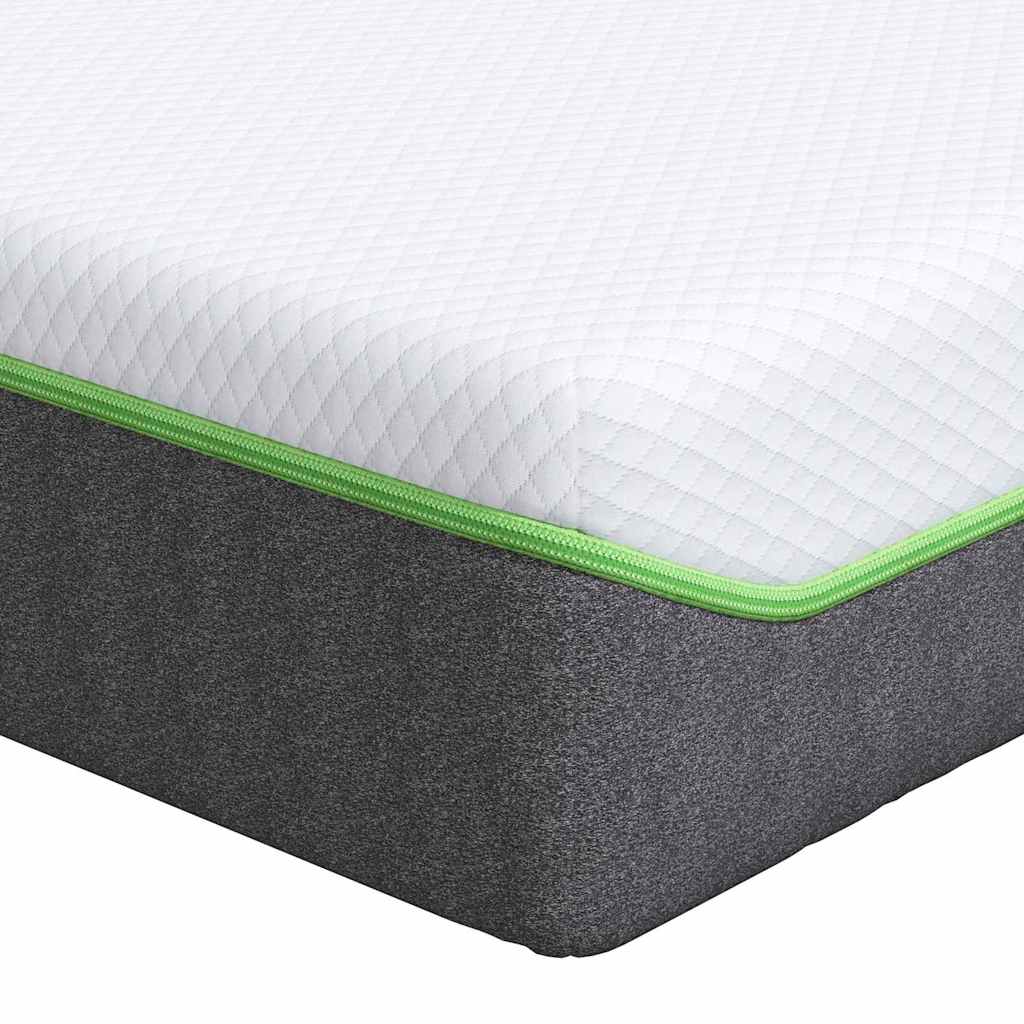 vidaXL Materac Średnio miękki 80 x 160 cm Biały i szary