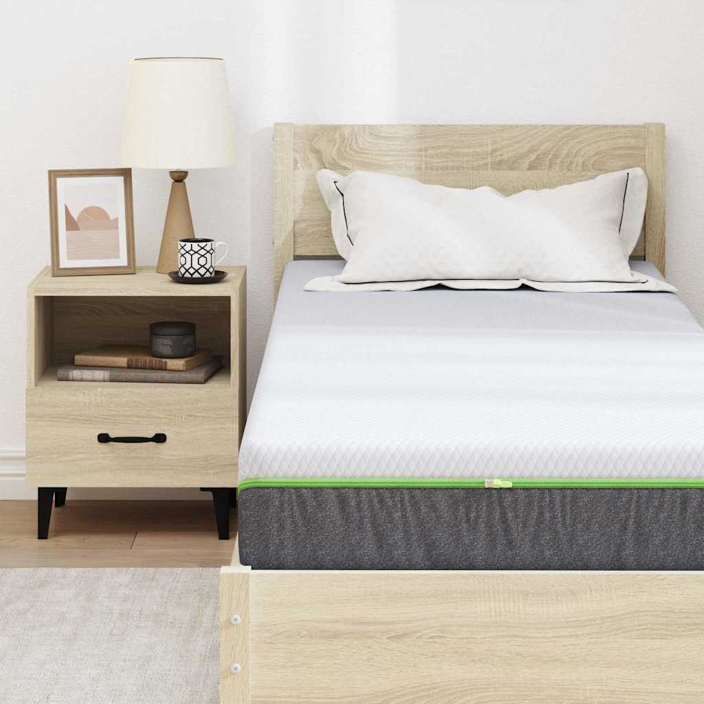 vidaXL Materac Biały i szary 70 x 200 cm Tkanina żakardowa