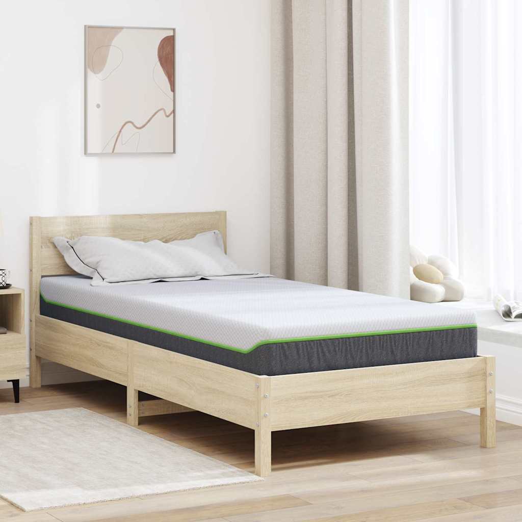vidaXL Materac Biały i szary 90 x 200 cm Tkanina żakardowa
