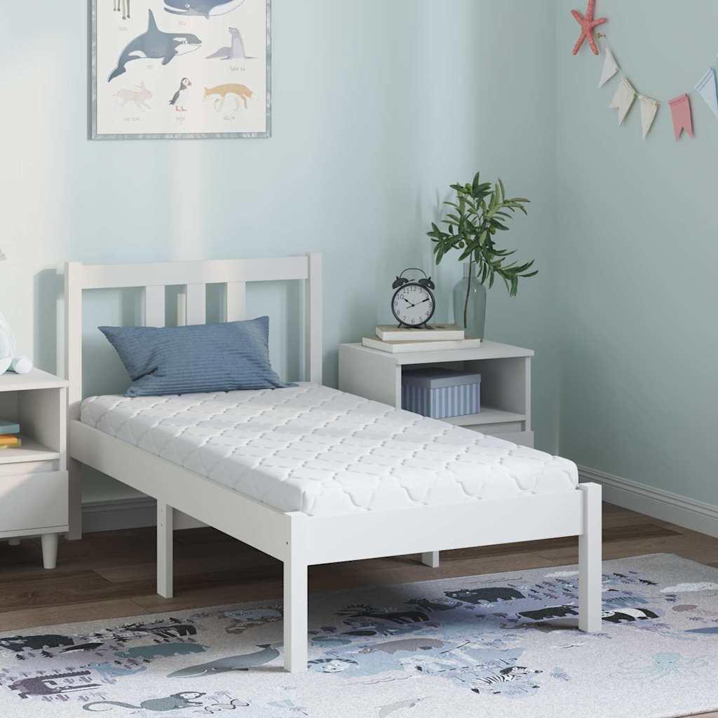 vidaXL Materac Biały 70 x 140 cm Tkanina żakardowa