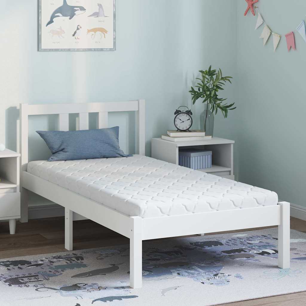 vidaXL Materac Biały 80 x 160 cm Tkanina żakardowa
