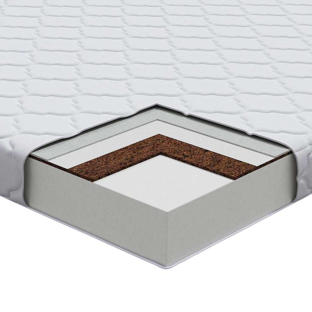 vidaXL Materac Biały 90 x 200 cm Tkanina żakardowa
