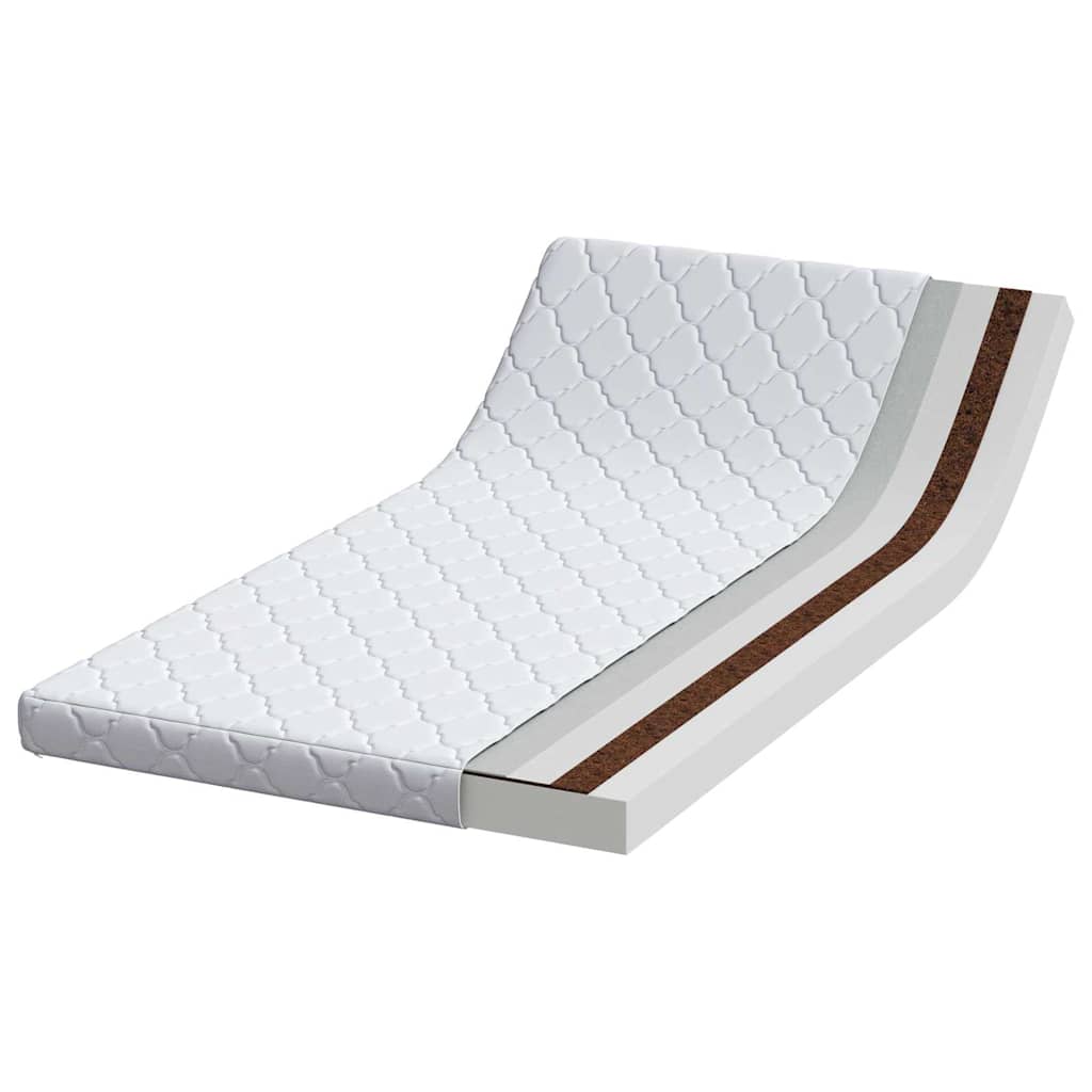 vidaXL Materac Biały 120 x 200 cm Tkanina żakardowa