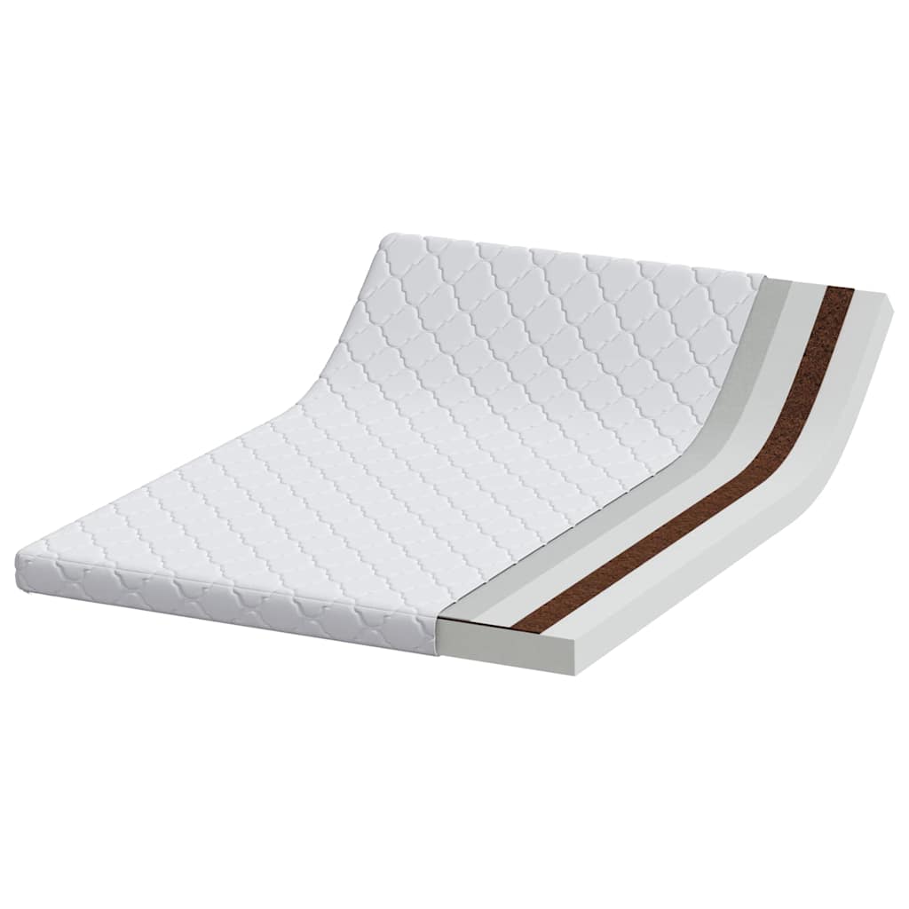 vidaXL Materac Biały 140 x 200 cm Tkanina żakardowa