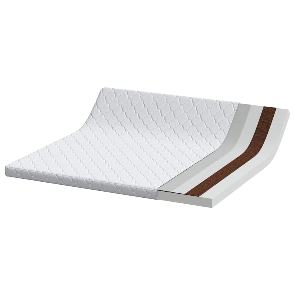 vidaXL Materac Biały 200 x 200 cm Tkanina żakardowa