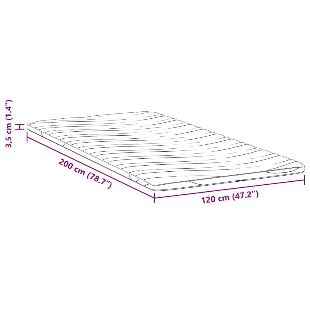 vidaXL Nakładka na materac Biały 120 x 200 cm Dzianina