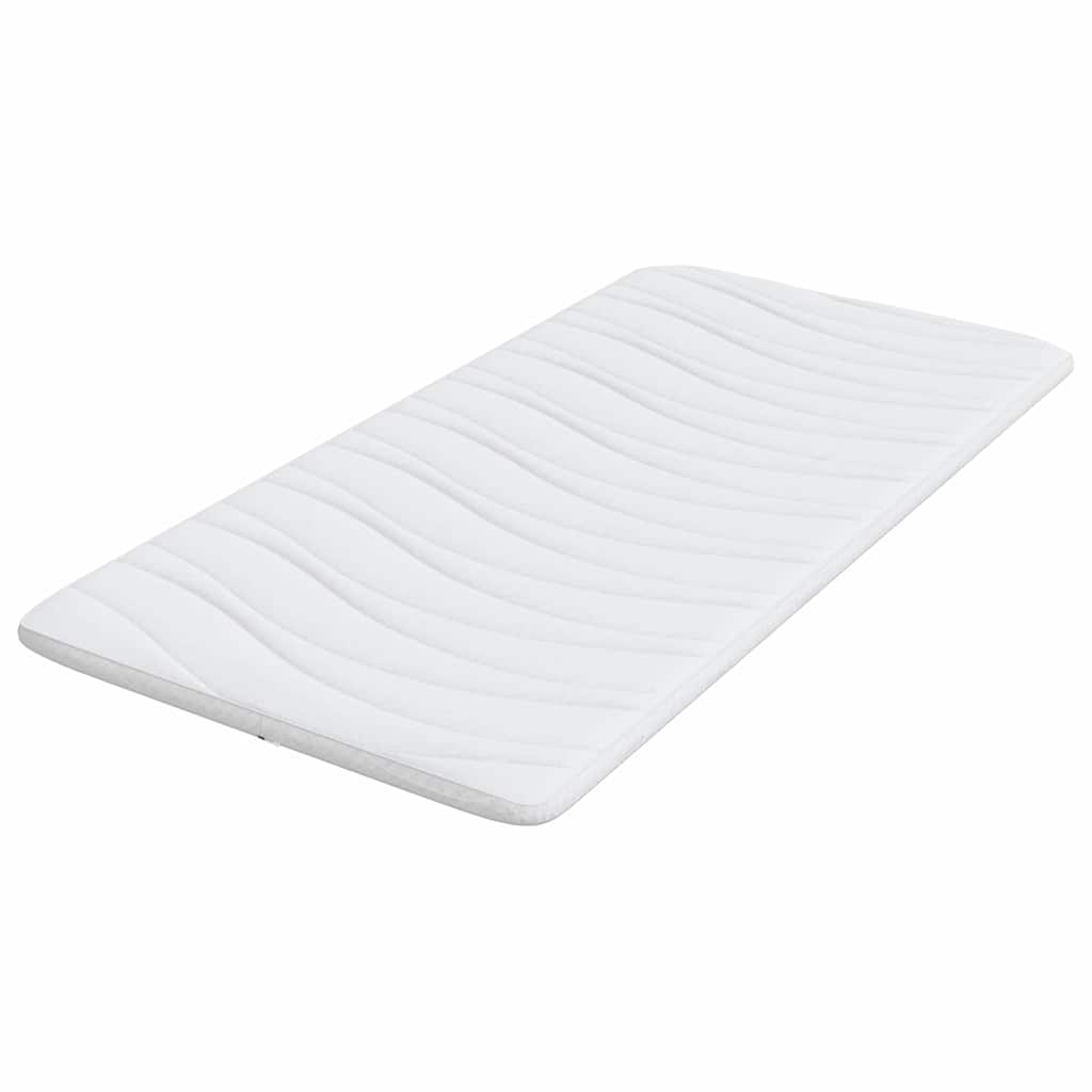 vidaXL Nakładka na materac Biały 90 x 190 cm Dzianina