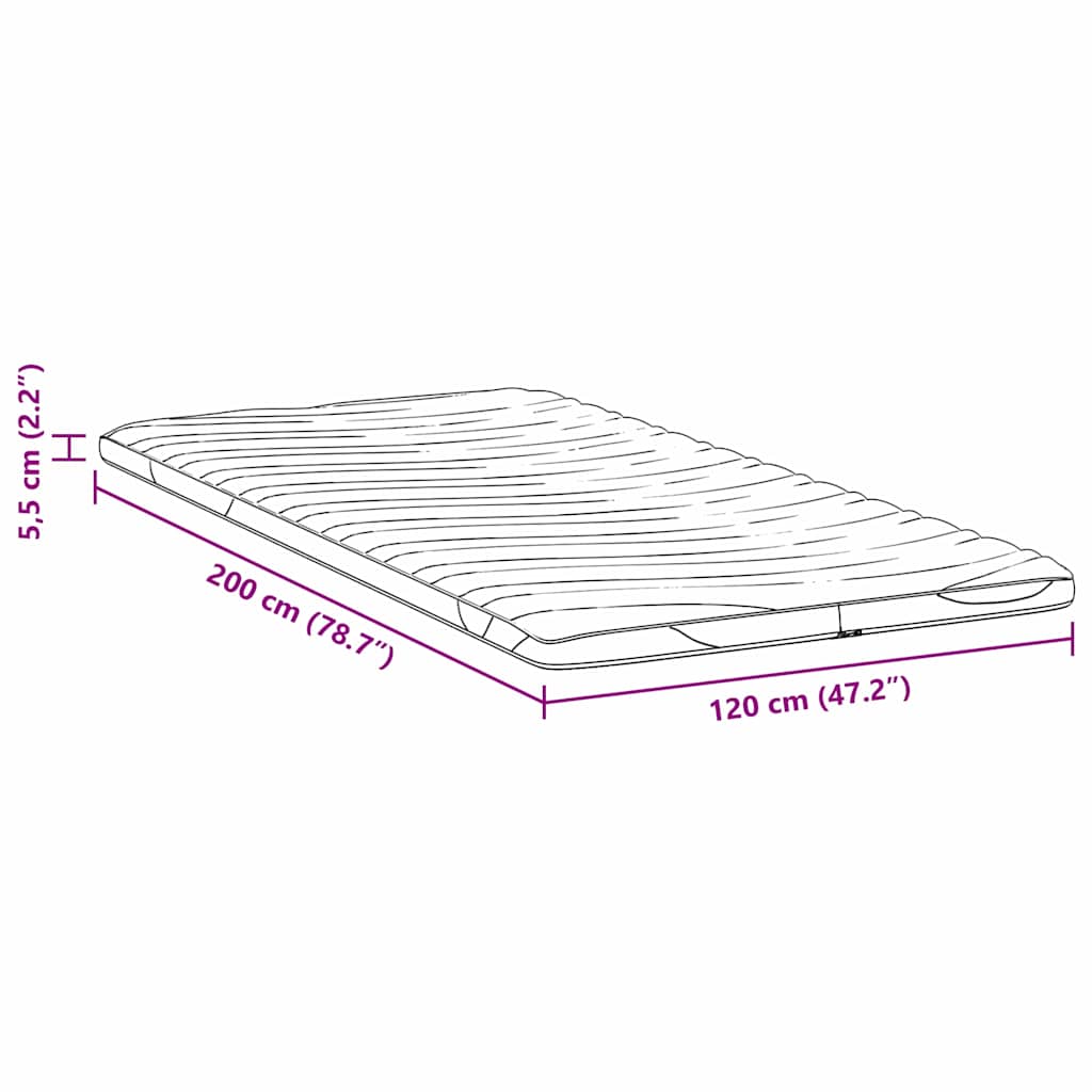 vidaXL Nakładka na materac Biały 120 x 200 cm Dzianina