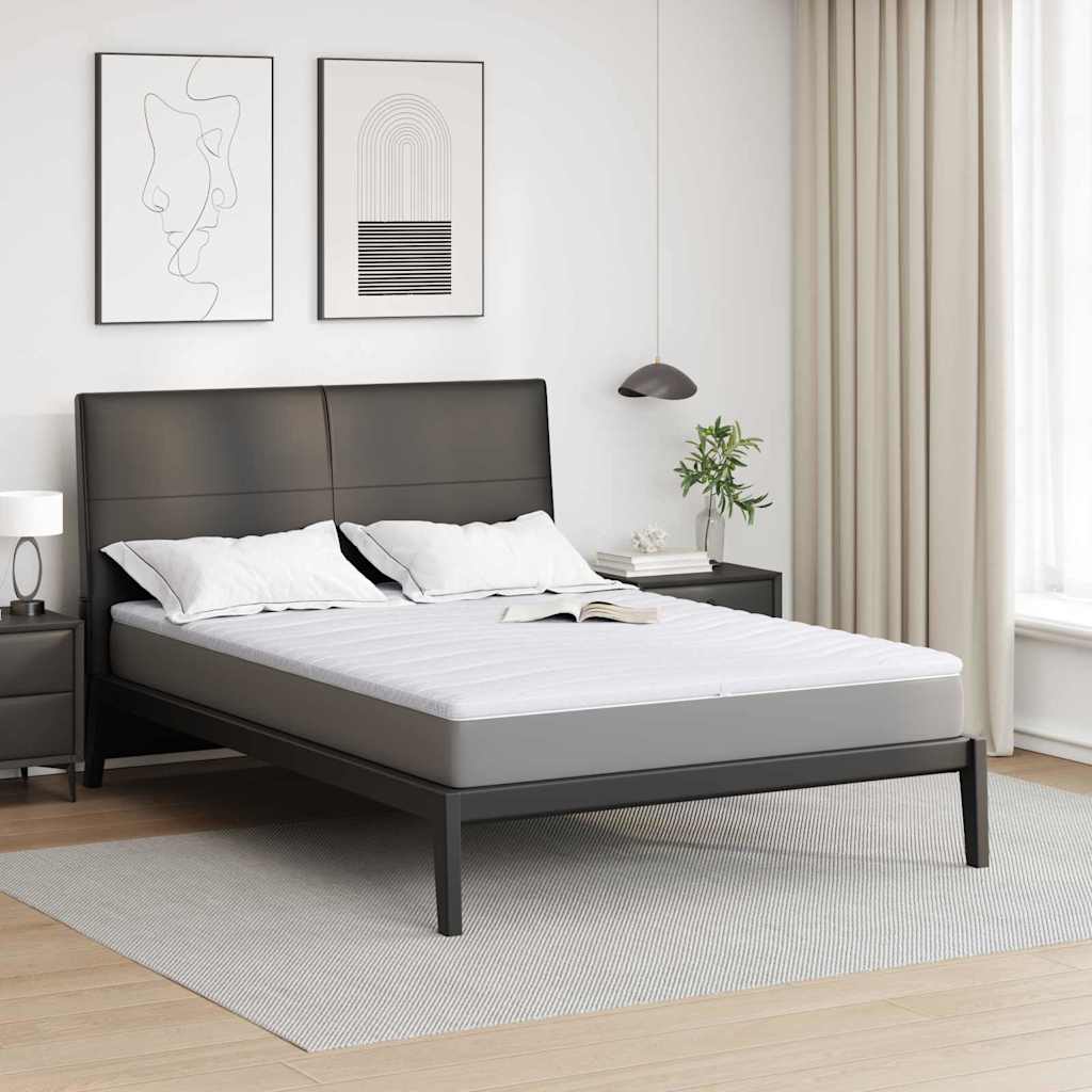 vidaXL Nakładka na materac Biały 140 x 190 cm Dzianina