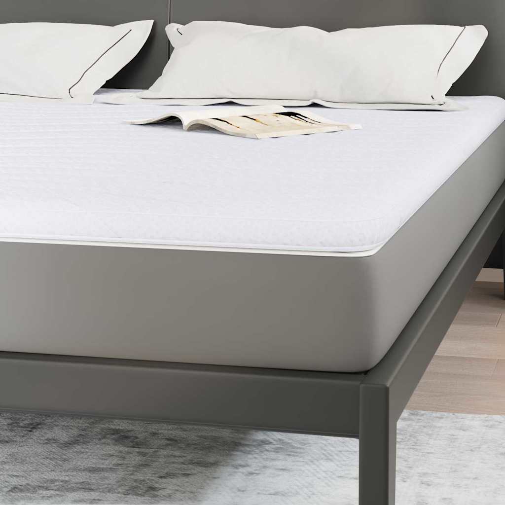 vidaXL Nakładka na materac Biały 200 x 200 cm Dzianina