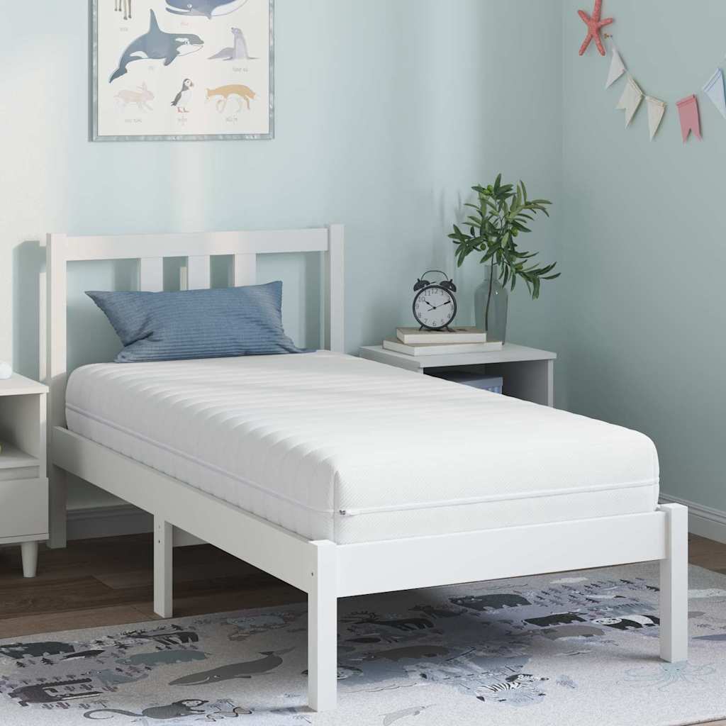 vidaXL Materac Biały 80 x 160 cm Sprężyna kieszeniowa