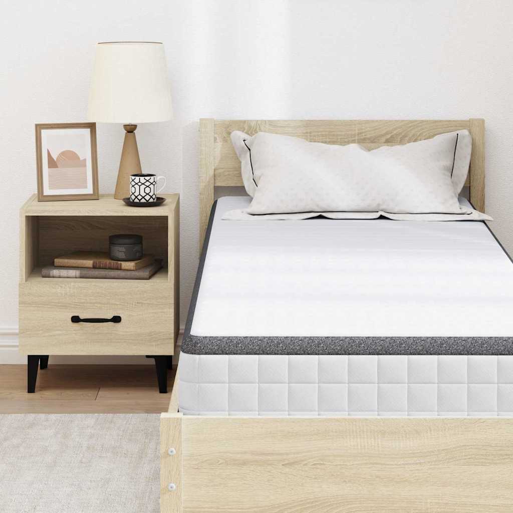 vidaXL Materac Biały i szary 80 x 200 cm Sprężyna Bonell