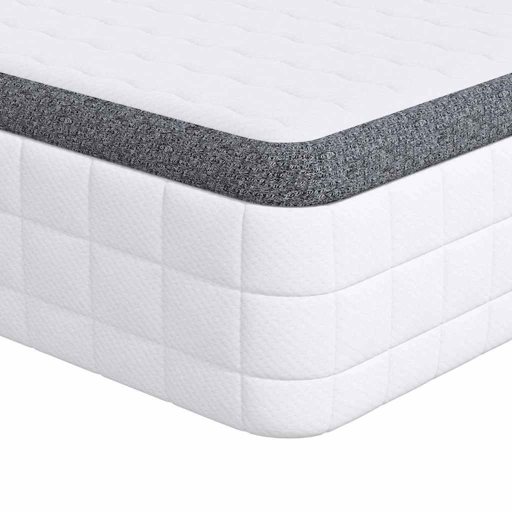 vidaXL Materac Średnio miękki 90 x 190 cm Biały i szary