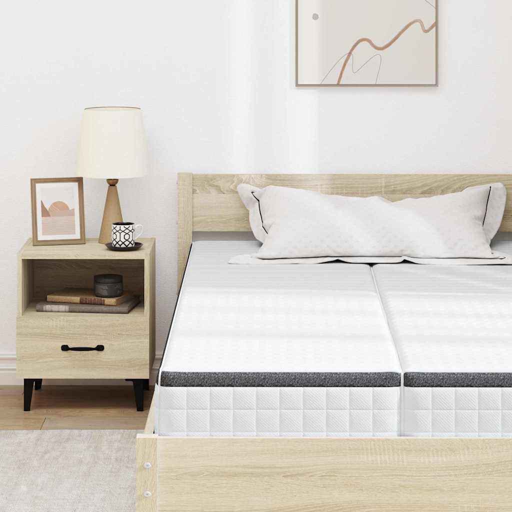 vidaXL Materac 2 pcs Biały i szary 60 x 200 cm Sprężyna Bonell