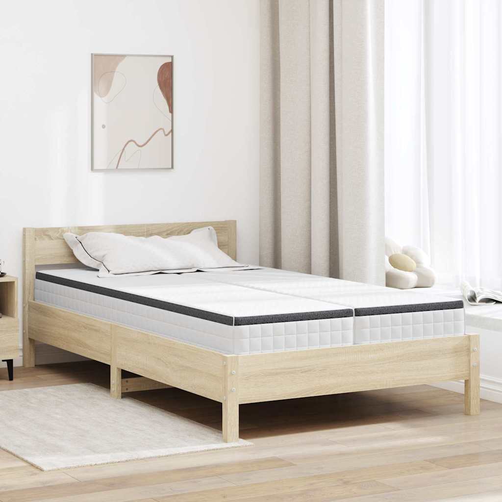 vidaXL Materac 2 pcs Biały i szary 60 x 200 cm Sprężyna Bonell