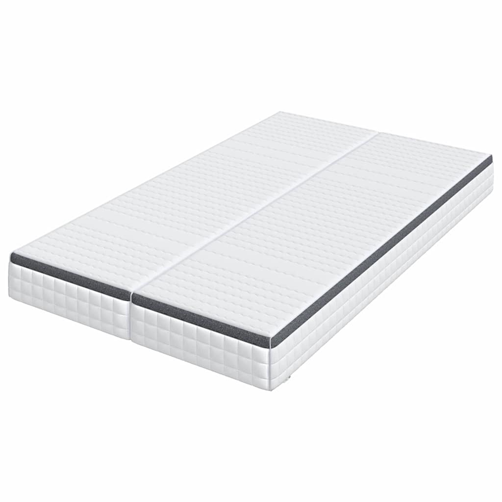 vidaXL Materac 2 pcs Biały i szary 60 x 200 cm Sprężyna Bonell