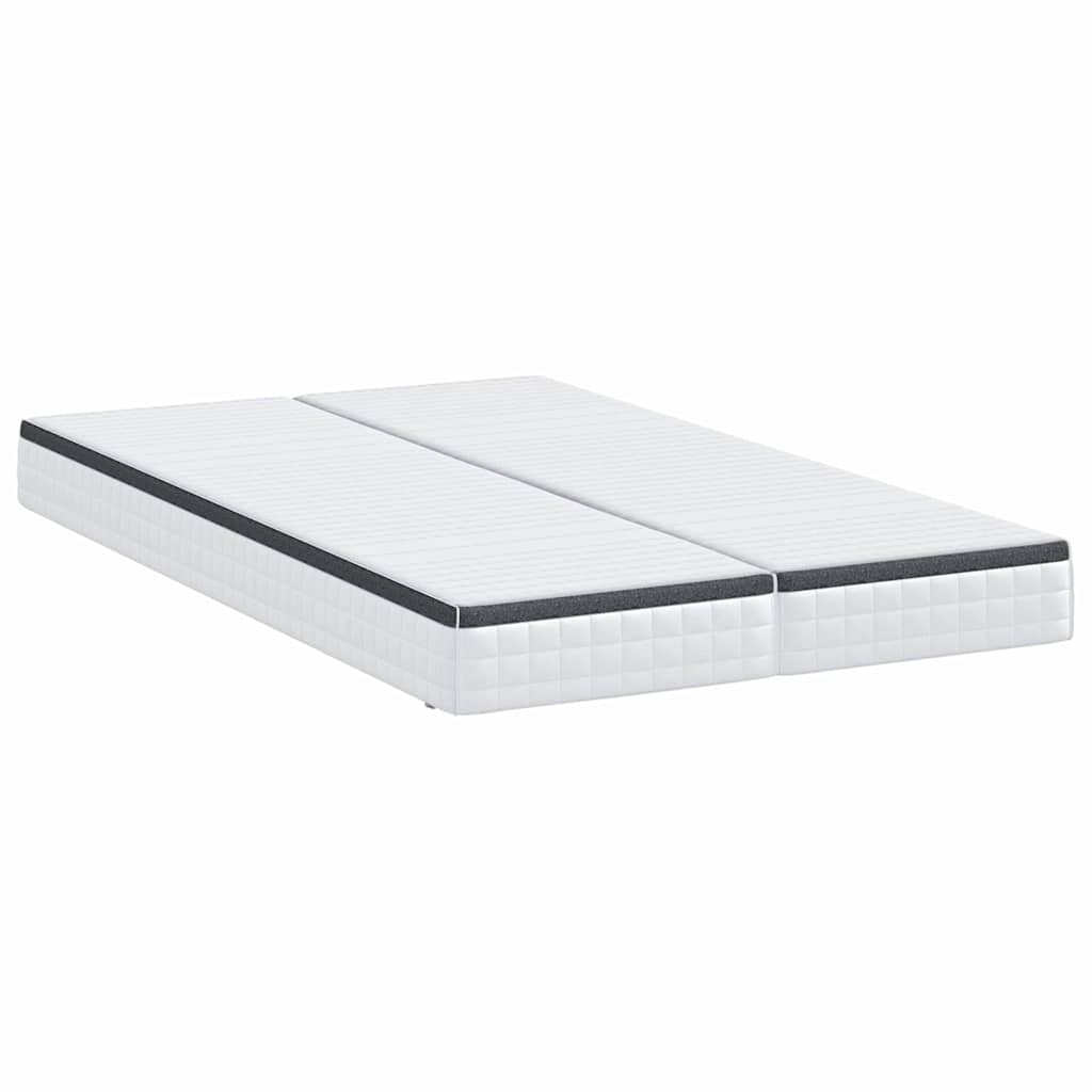 vidaXL Materac 2 pcs Biały i szary 60 x 200 cm Sprężyna Bonell