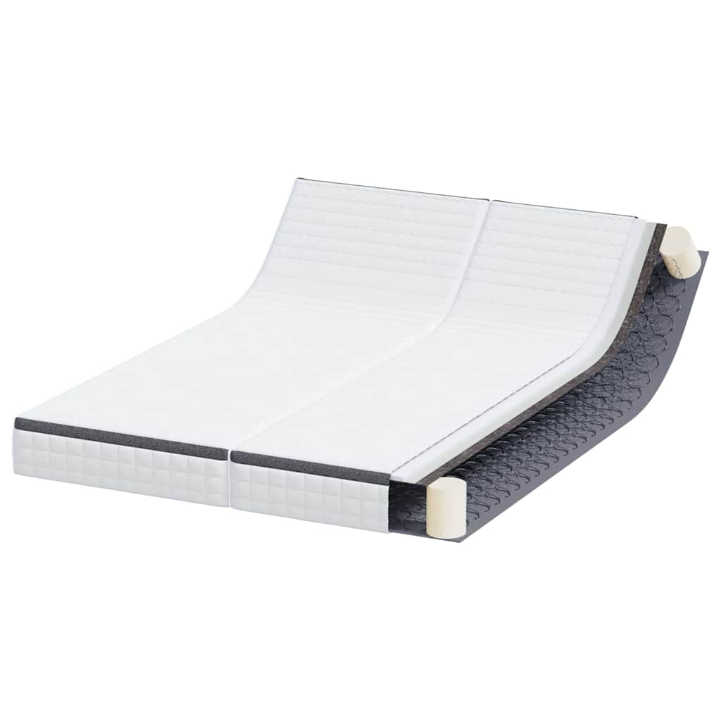 vidaXL Materac 2 pcs Biały i szary 70 x 190 cm Sprężyna Bonell