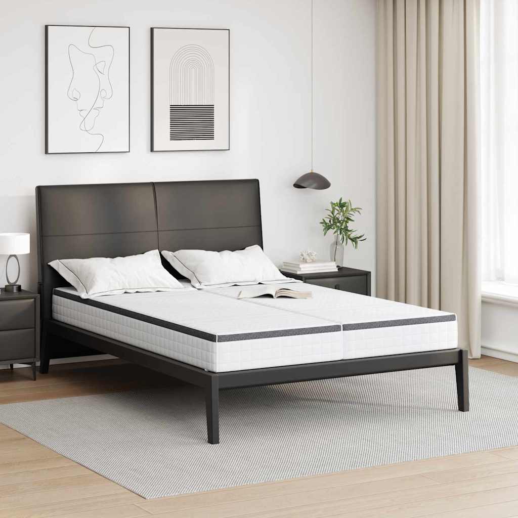 vidaXL Materac 2 pcs Biały i szary 70 x 200 cm Sprężyna Bonell