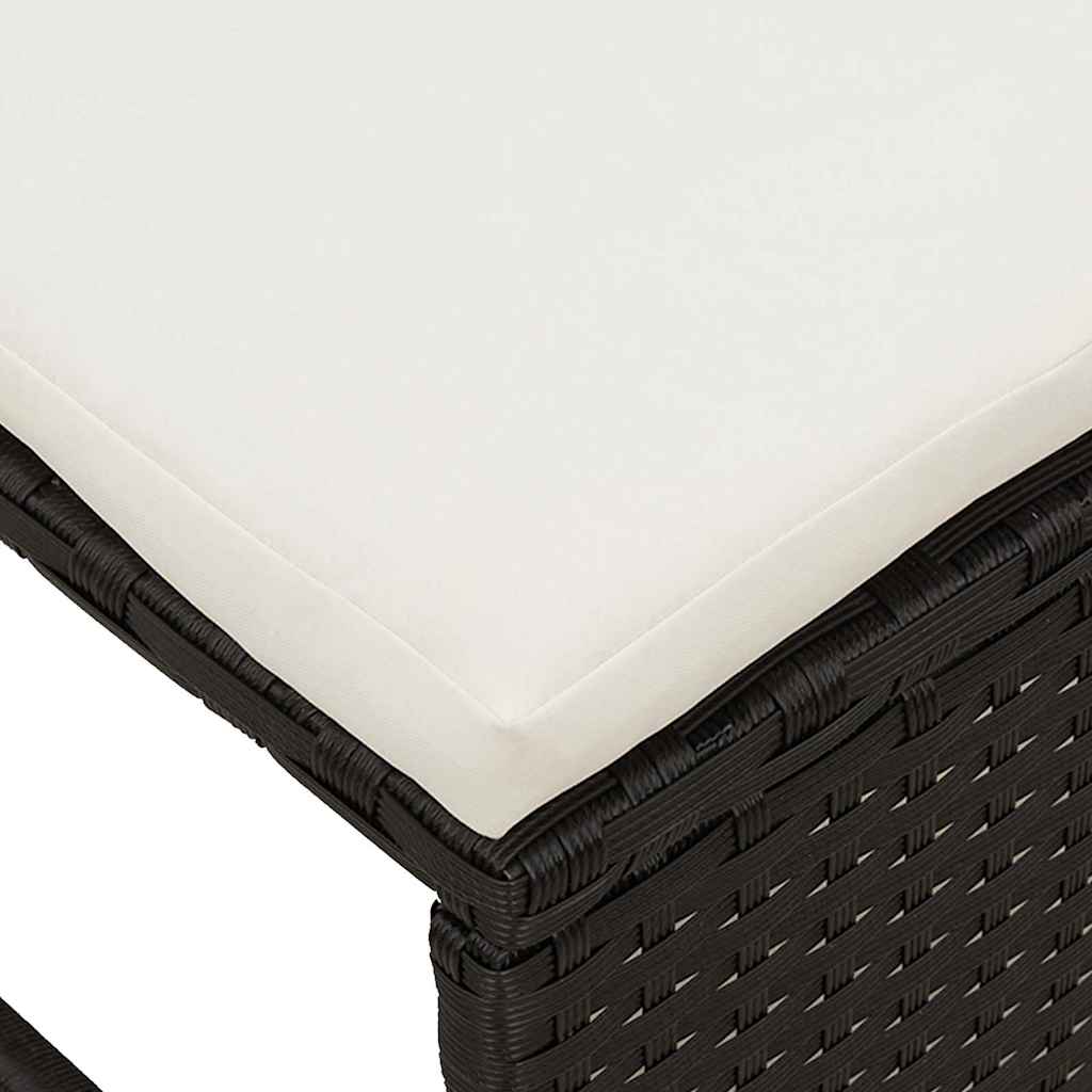vidaXL Zestaw Sof na Ogród 6 pcs Czarny i kremowy polirattan