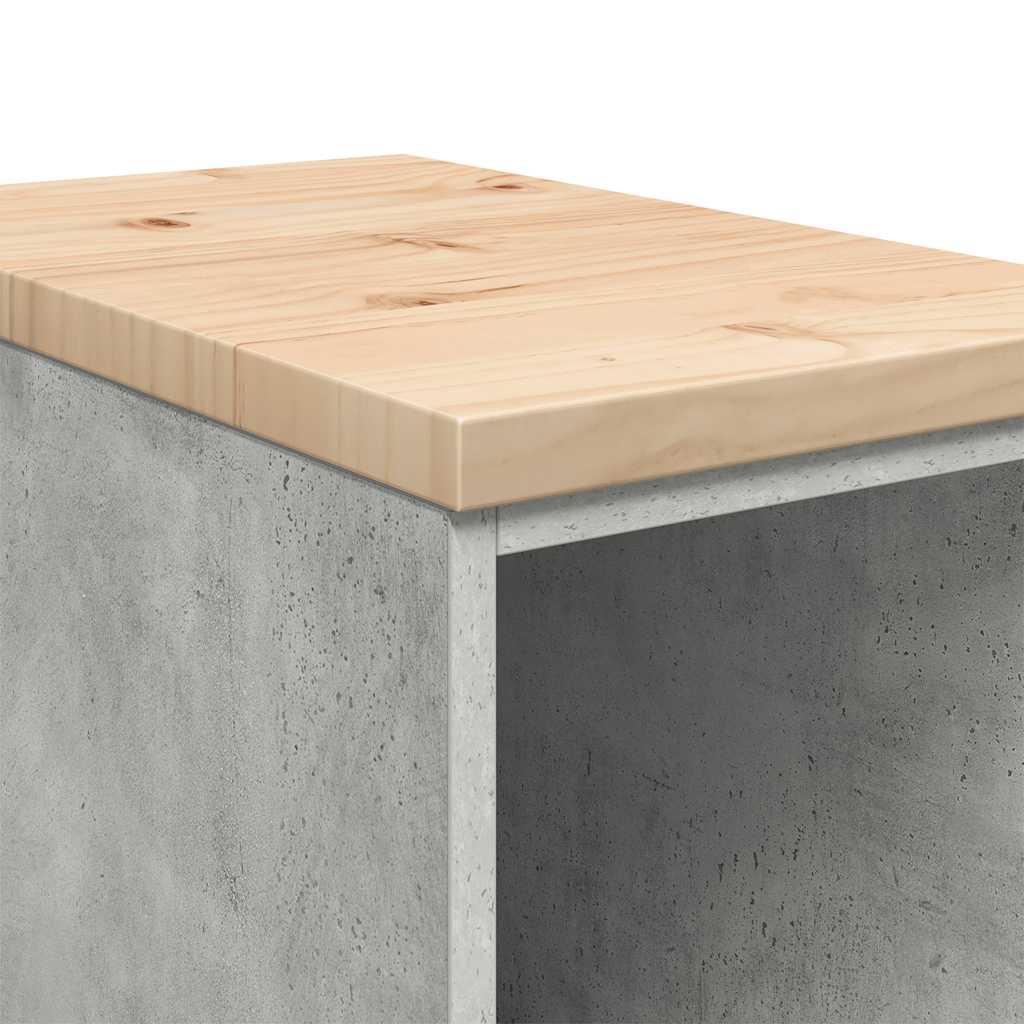 vidaXL Garażowa szafka do przechowywania Szary beton 30x51x85 cm