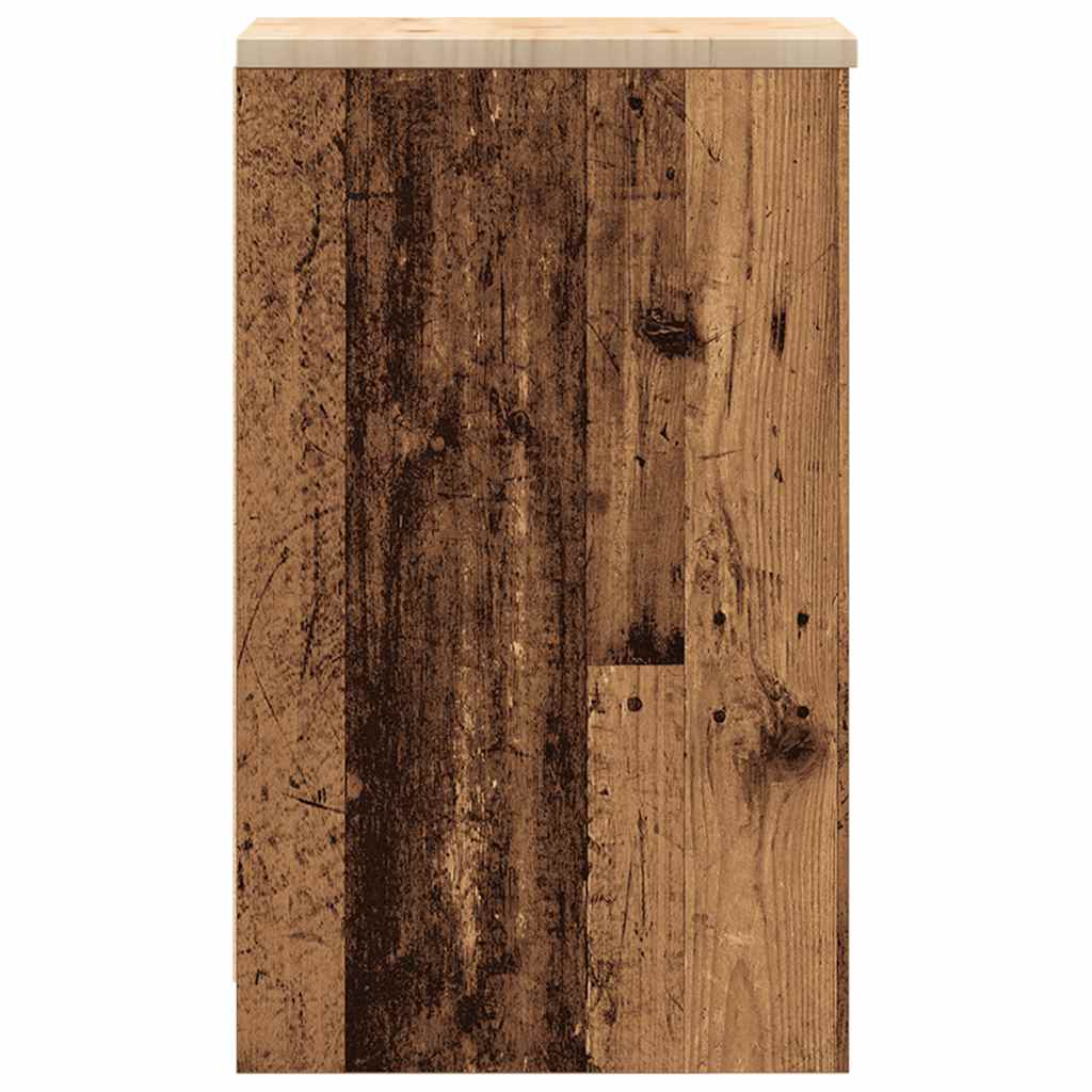vidaXL Garażowa szafka do przechowywania Stare drewno 30x51x85 cm