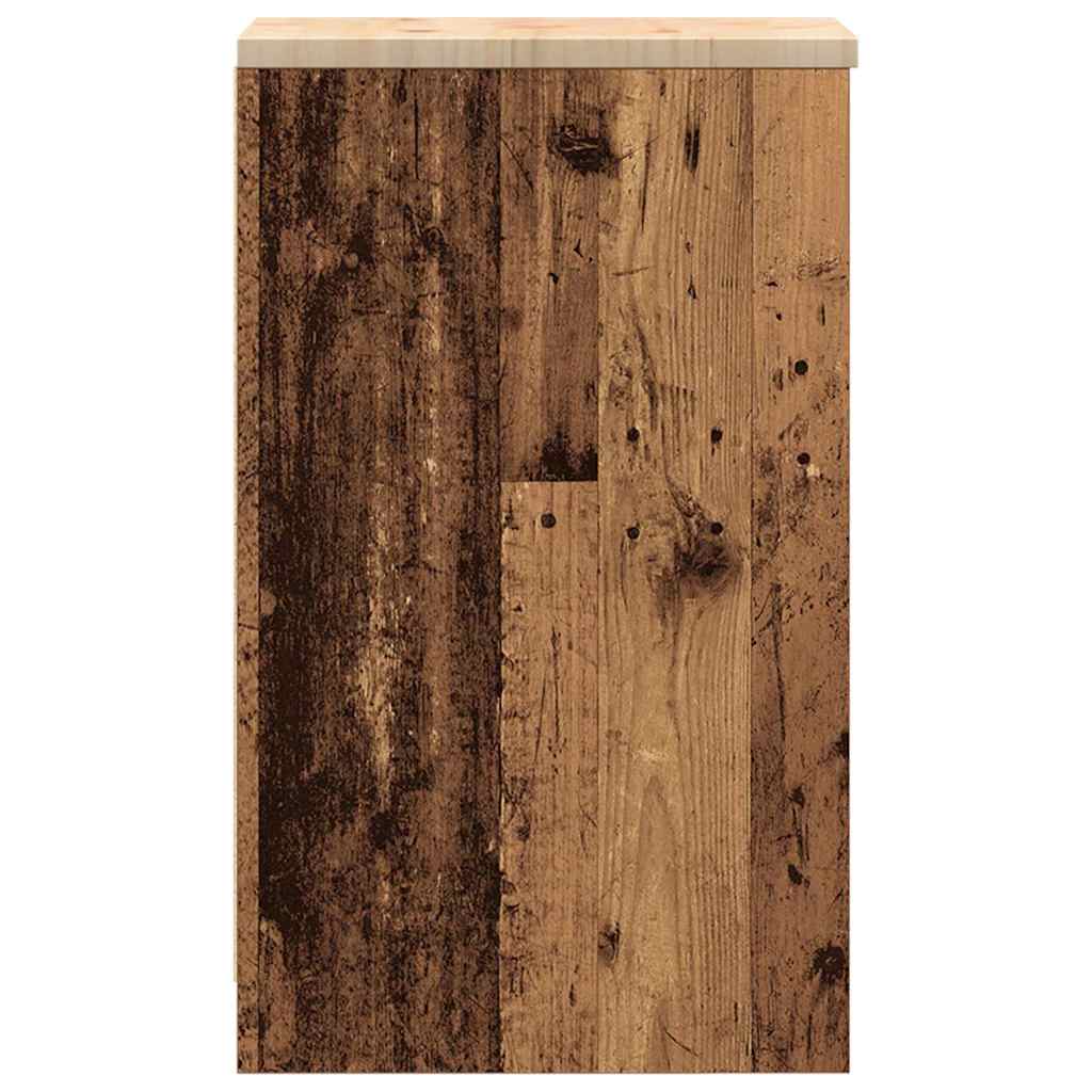 vidaXL Garażowa szafka do przechowywania Stare drewno 30x51x85 cm