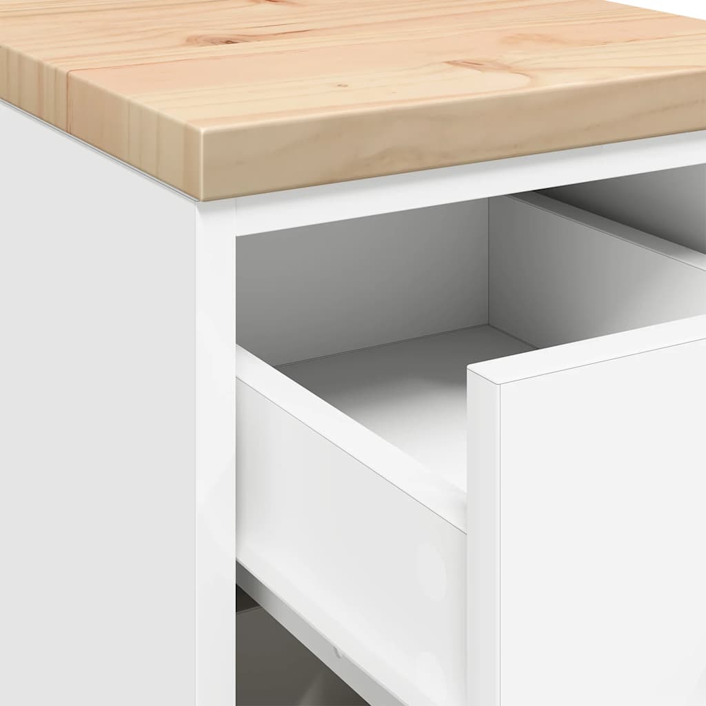 vidaXL Garażowa szafka do przechowywania Biała 30x51x85 cm