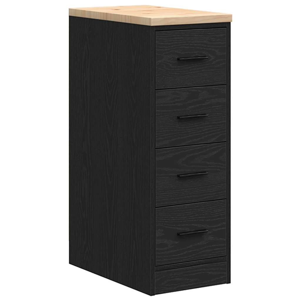 vidaXL Garażowa szafka do przechowywania Czarna 30x51x85 cm