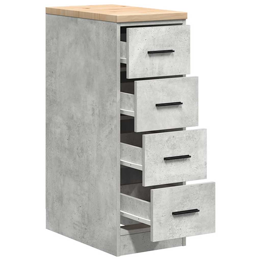 vidaXL Garażowa szafka do przechowywania Szary beton 30x51x85 cm
